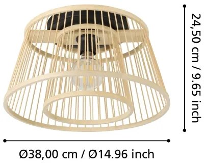 Eglo 43851 - Plafoniera HYKEHAM 1xE27/40W/230V