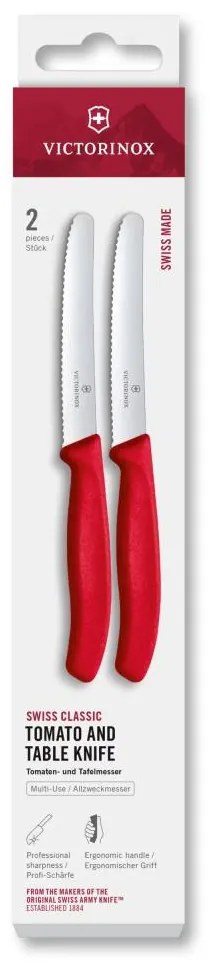 Victorinox - Set di coltelli per verdure SWISS CLASSIC 11 cm 2 pezzi rosso