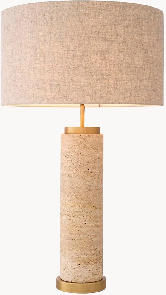 Lampada da tavolo grande in travertino Lxry