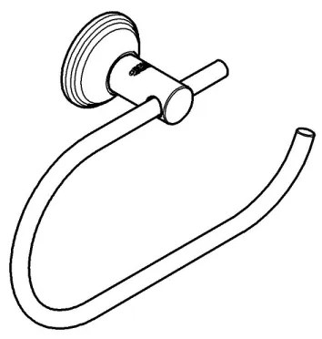 GROHE 40657001 - Porta rotolo per carta igienica ESSENTIALS AUTHENTIC cromo lucido
