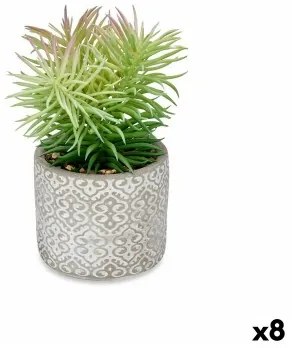 Pianta Decorativa Succulenta Legno Plastica 12 x 22 x 12 cm (8 Unità)