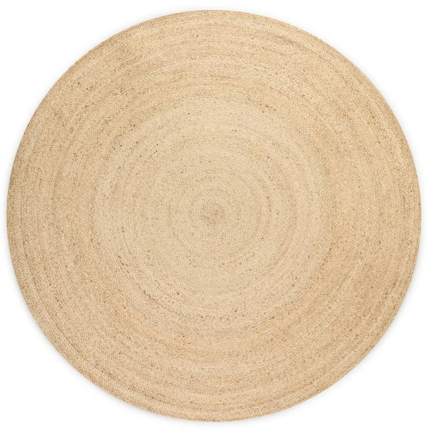 Tappeto rotondo di colore naturale in iuta reversibile ø 100 cm Braided Ivory – Hanse Home