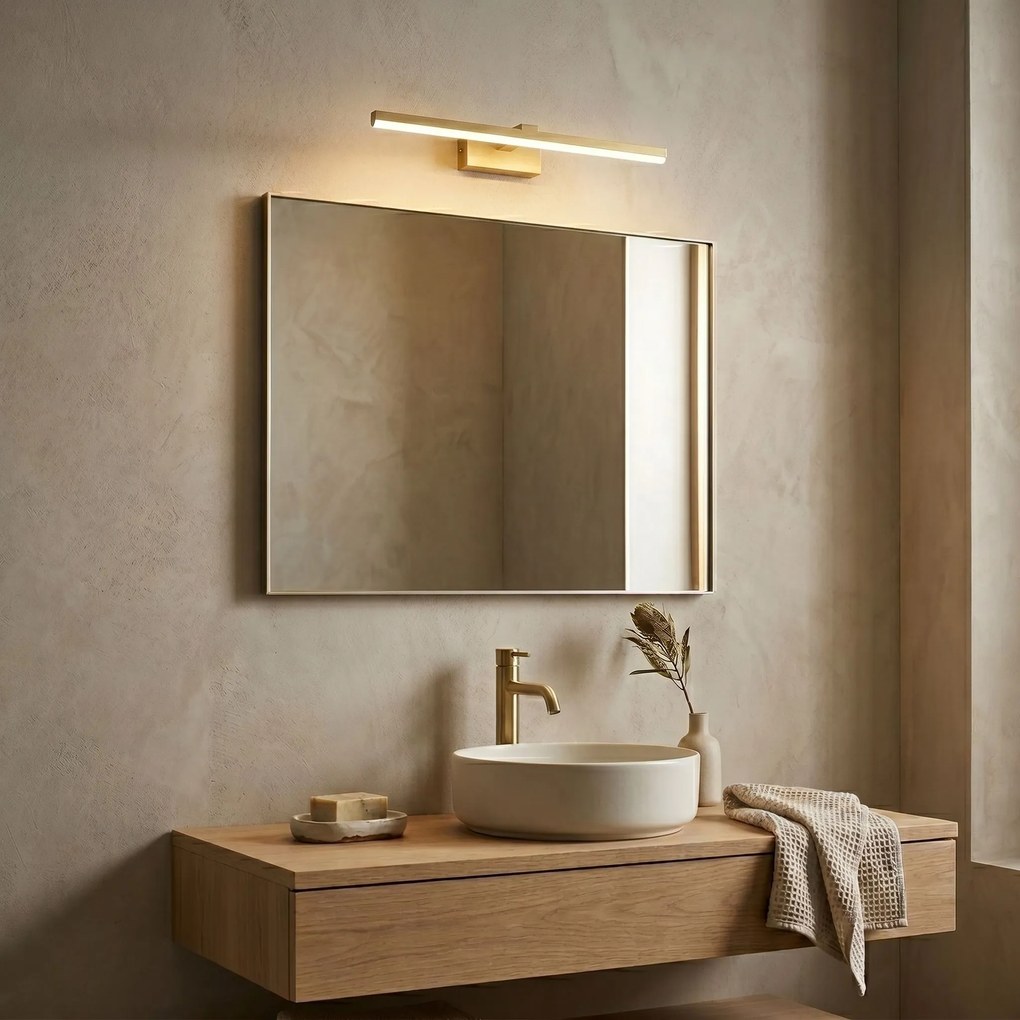 Applique da bagno LED SWE008-1W 58cm BRUSH GOLD