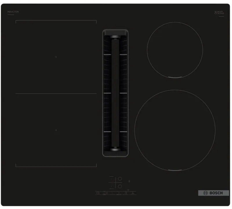 piano cottura a induzione sottovuoto 60 cm 4 fuochi 7400 w nero - PVS611B16E - bosch