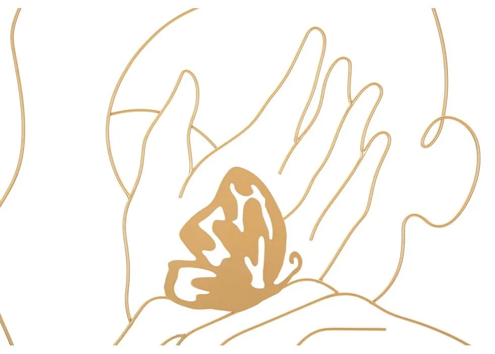 Decorazione murale in metallo 60x80 cm Hands on Face - Mauro Ferretti