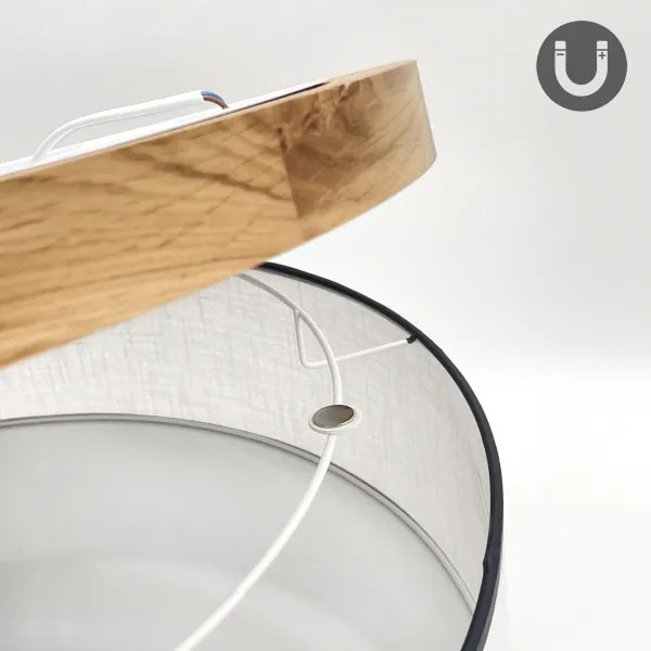 Brilagi - LED Plafoniera BELLADONNA 3xE27/15W/230V diametro 50 cm bianco/quercia