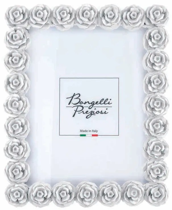 Bongelli preziosi portafoto cornice con rose Collezione Rose design BIANCO