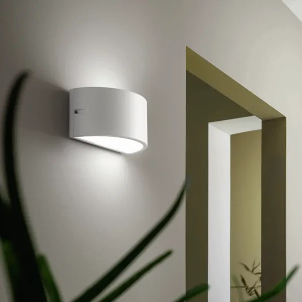 Applique per esterni LINUS 25x13 cm doppia emissione in alluminio Bianco