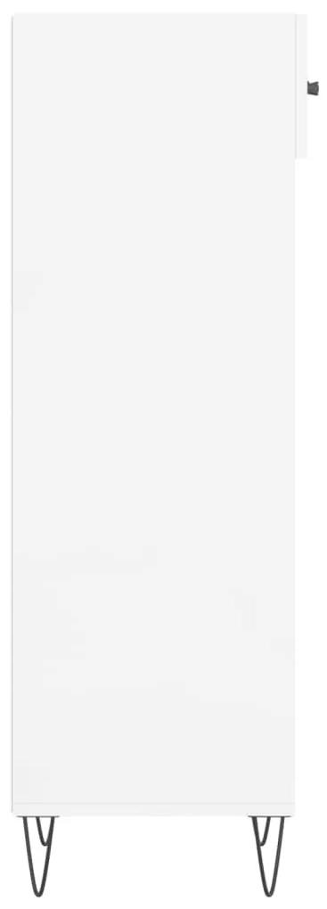 Scarpiera Bianco Lucido 30x35x105 cm in Legno Multistrato