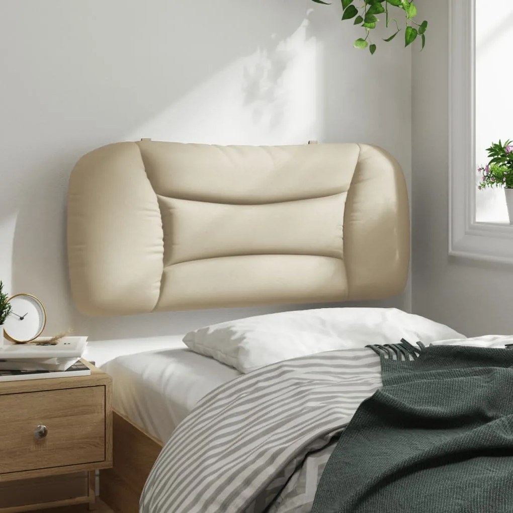 Cuscino testiera crema 90 cm in tessuto