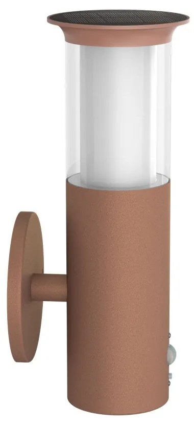 Applique Solare Corten in Acciaio, con Sensore di Movimento, IP54 Colore Bianco Naturale 4.000K