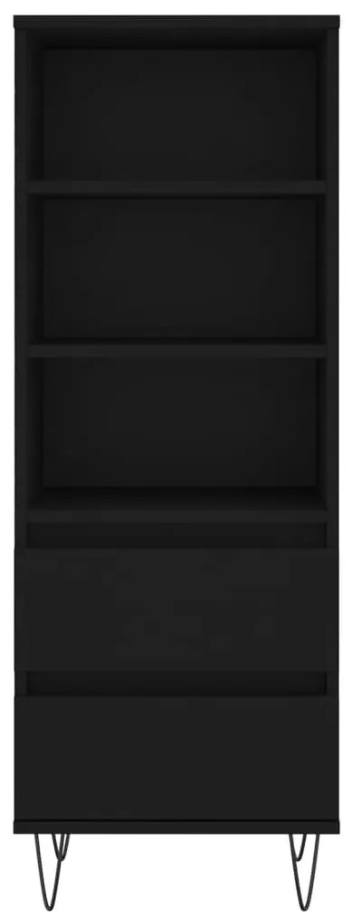 Credenza nero 40x36x110 cm in legno multistrato