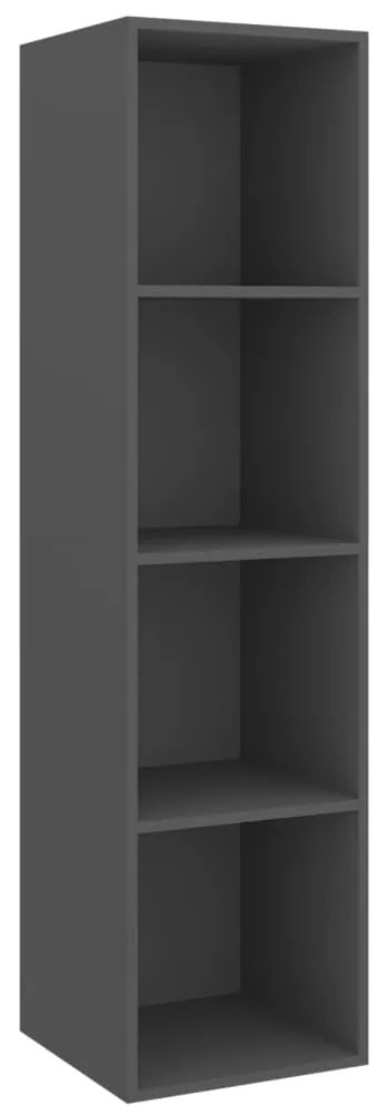 Armadietto da parete per tv grigio 37x37x142,5 cm in truciolato