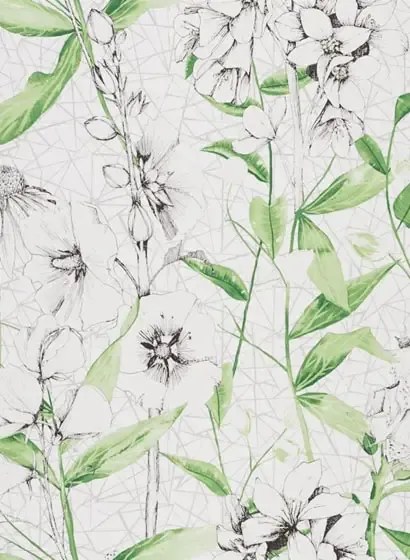 Blumen Tapete Emilie von Designers Guild - Emerald