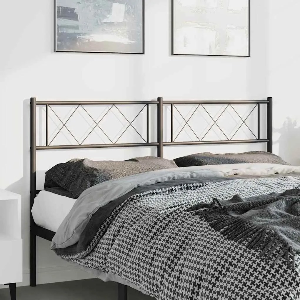 Testiera İn Metallo Nero 135 Cm /