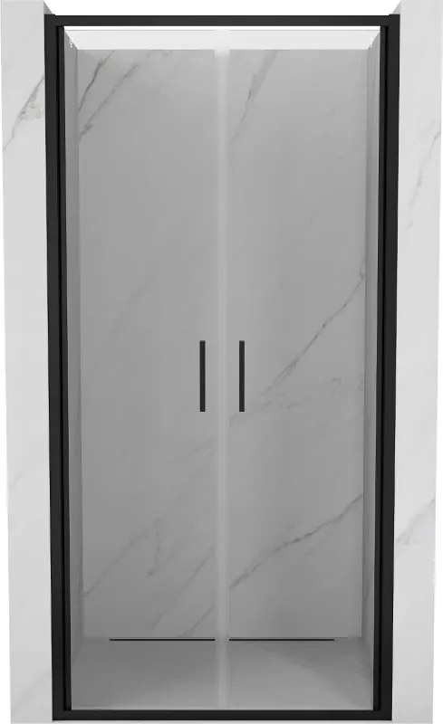 Mexen Exo porta doccia doppia battente 70 cm, trasparente, nero - 814-070-000-70-00