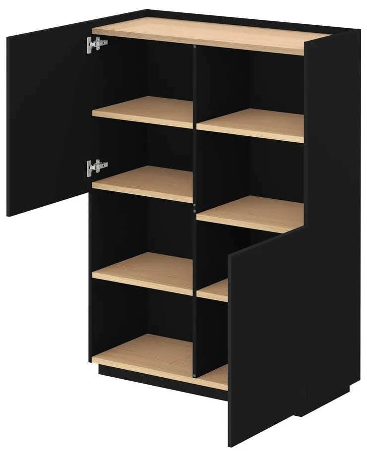 Libreria nera opaca 100x147 cm Nina - TemaHome