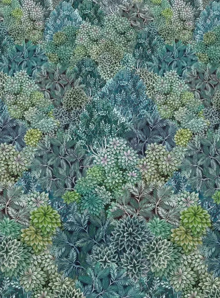 Designers Guild Carta da parati panoramica Madhya - Azure