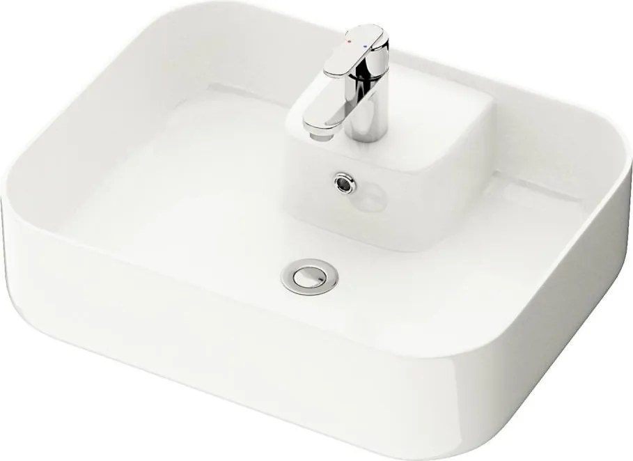 Lavabo da appoggio KRISTIANSAND 51x40cm ceramica/bianco