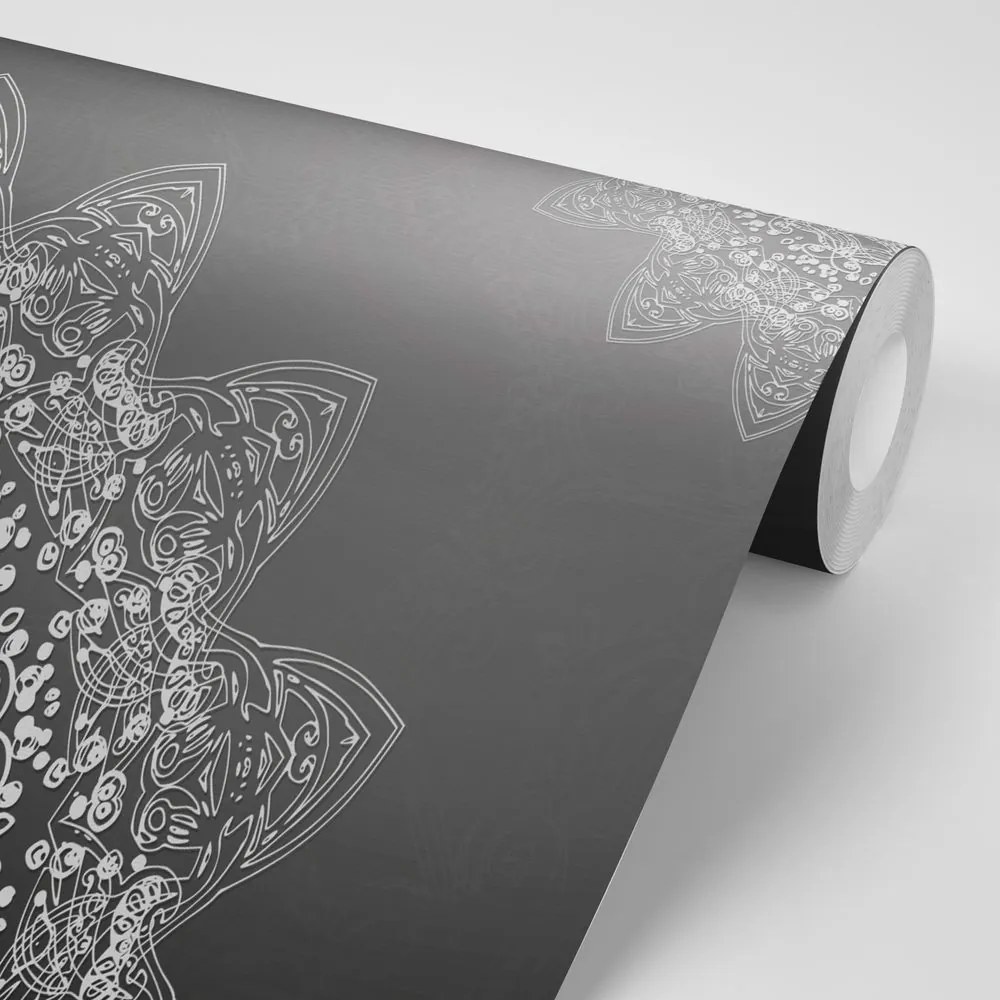 Carta da parati – Elementi moderni di Mandala in bianco e nero