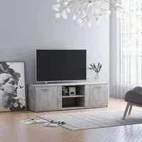 Mobile Porta TV Grigio Cemento 120x34x37 cm in Truciolato 801165