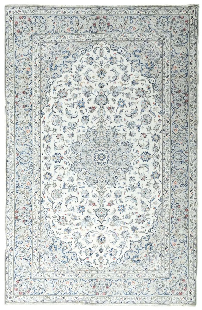 Kashan Tappeto 200x300 Beige (Iran) Annodato A Mano