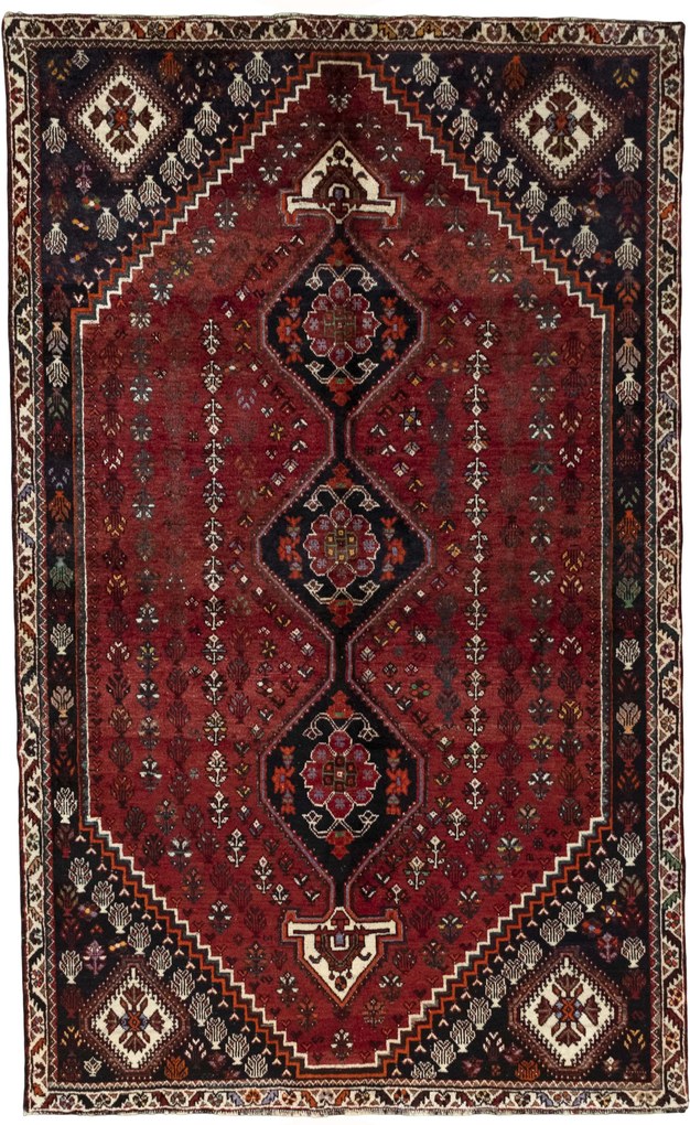 Shiraz Tappeto persiano 170 x 280 Rosso (Iran) Annodato A Mano