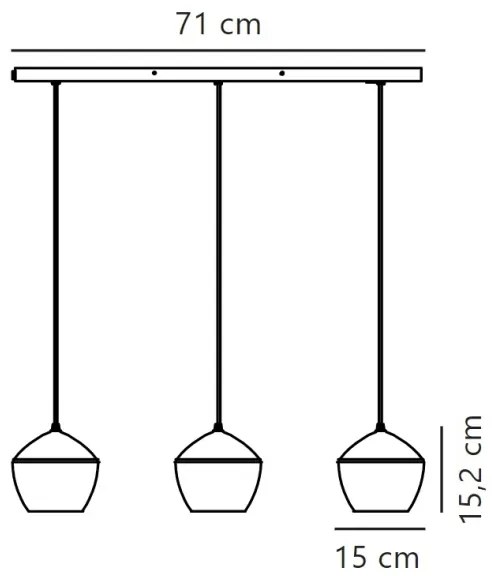 Nordlux - Lampadario a sospensione con filo ORBIFORM 3xE14/25W/230V