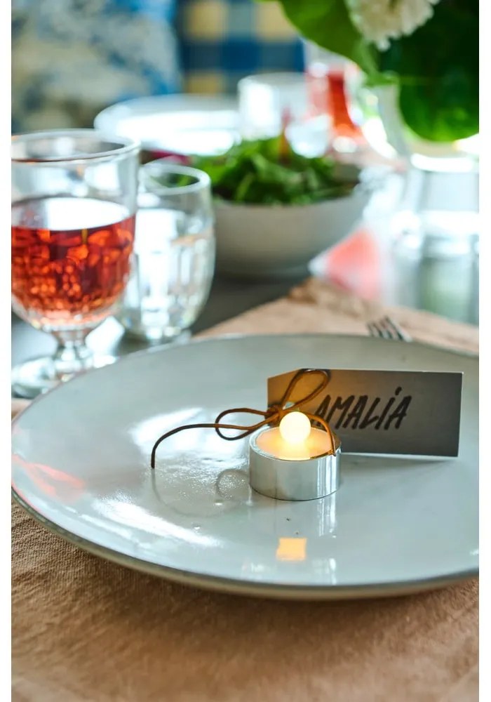 Decorazioni luminose grigie in set di 2 Amalia - Sirius