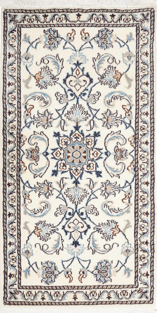 Nain Tappeto 70x130 Beige (Iran) Annodato A Mano