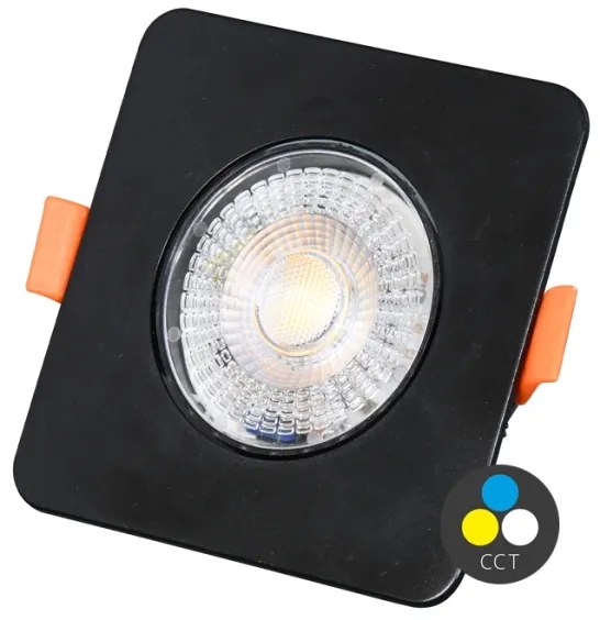 Ecolite LED-YL202/7W/CCT/CR - Lampada LED da incasso KENT LED/3/5/7W/230V nero