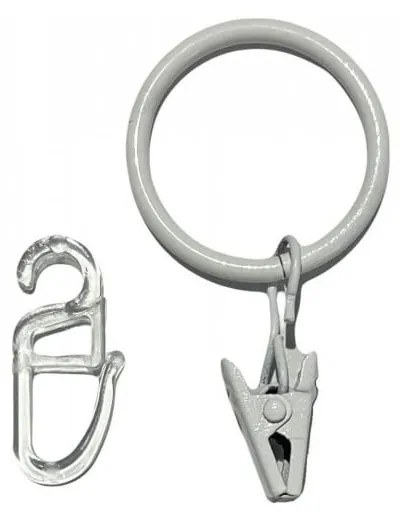 Anelli per tende in metallo/plastica con gancio in set da 10 - SP TREND