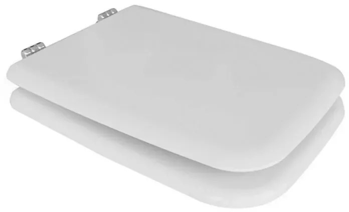 Copriwater serie Conca colore Bianco Ideal Standard legno rivestito e cerniere in acciaio