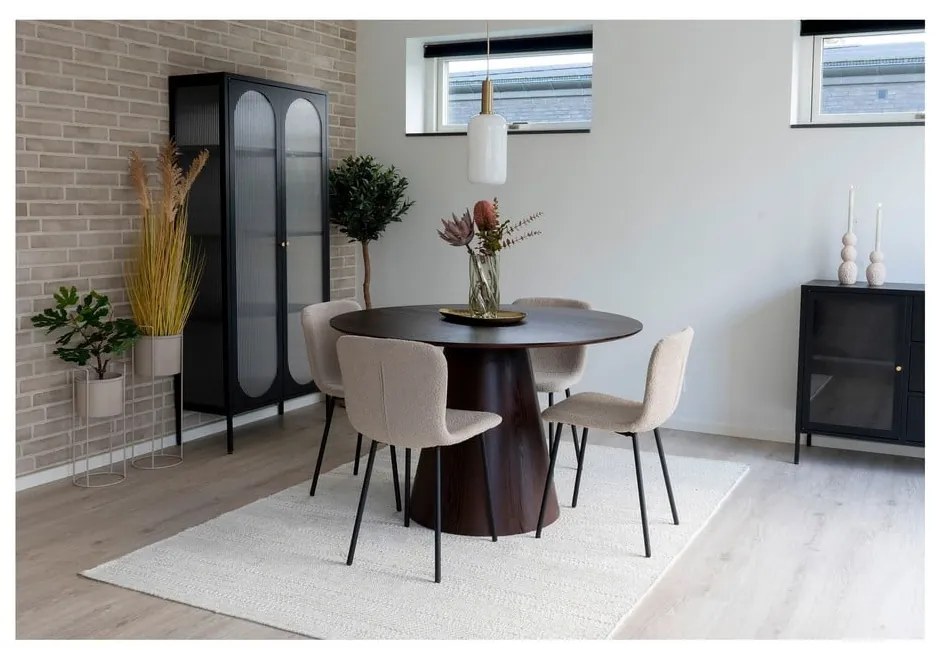 Tavolo da pranzo rotondo con piano in legno di noce ø 120 cm Bolton - House Nordic