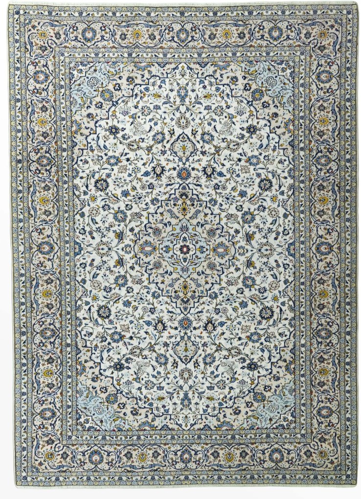 Kashan Tappeto persiano 410 x 300 Beige (Iran) Annodato A Mano