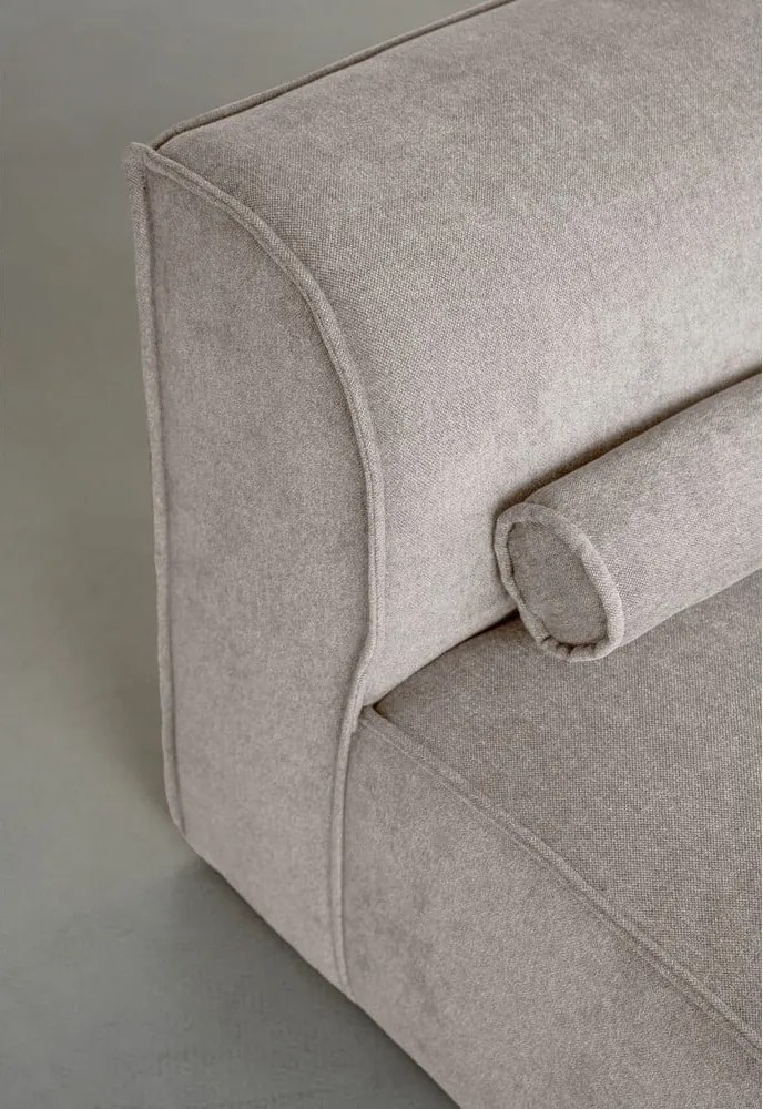 Divano componibile beige (con penisola a destra) Flex Felix – Miuform