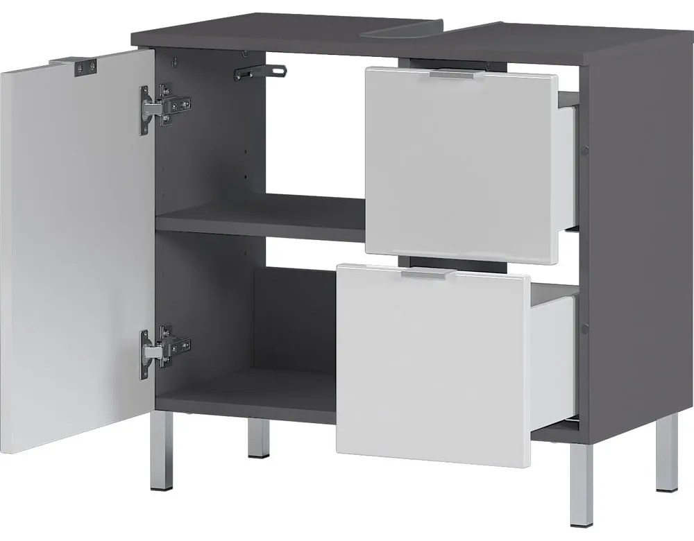 Mobile bianco-grigio sotto il lavabo 60x56 cm Mauresa - Germania