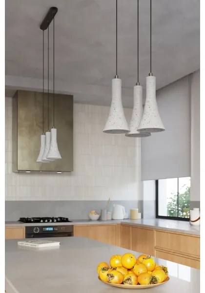 Sollux SL.1225 - Lampadario a sospensione con filo REA 3xE14/12W/230V calcestruzzo