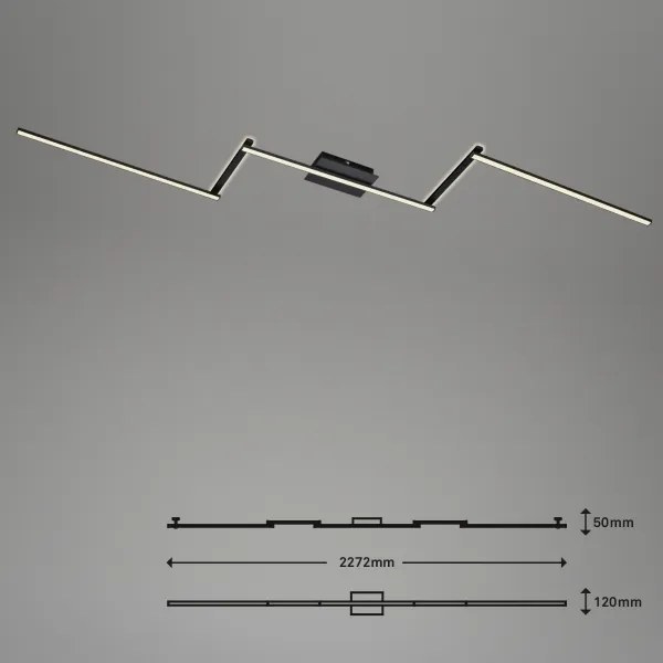 Briloner 3501-015 - Lampadario a plafone LED STAFF 5xLED/4,8W/230V nero