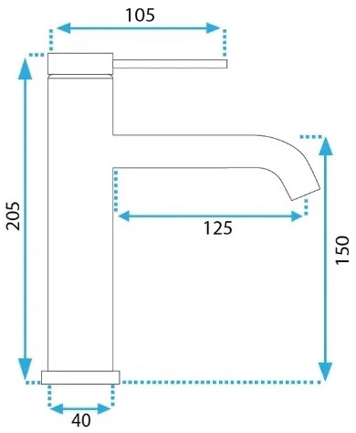 REA-B5323 - Miscelatore per lavabo CLIF 20,5 cm, finitura oro spazzolata