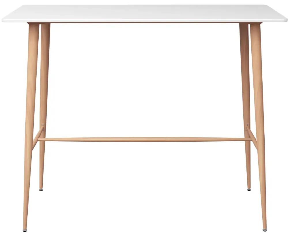Tavolo da bar bianco 120x60x105 cm