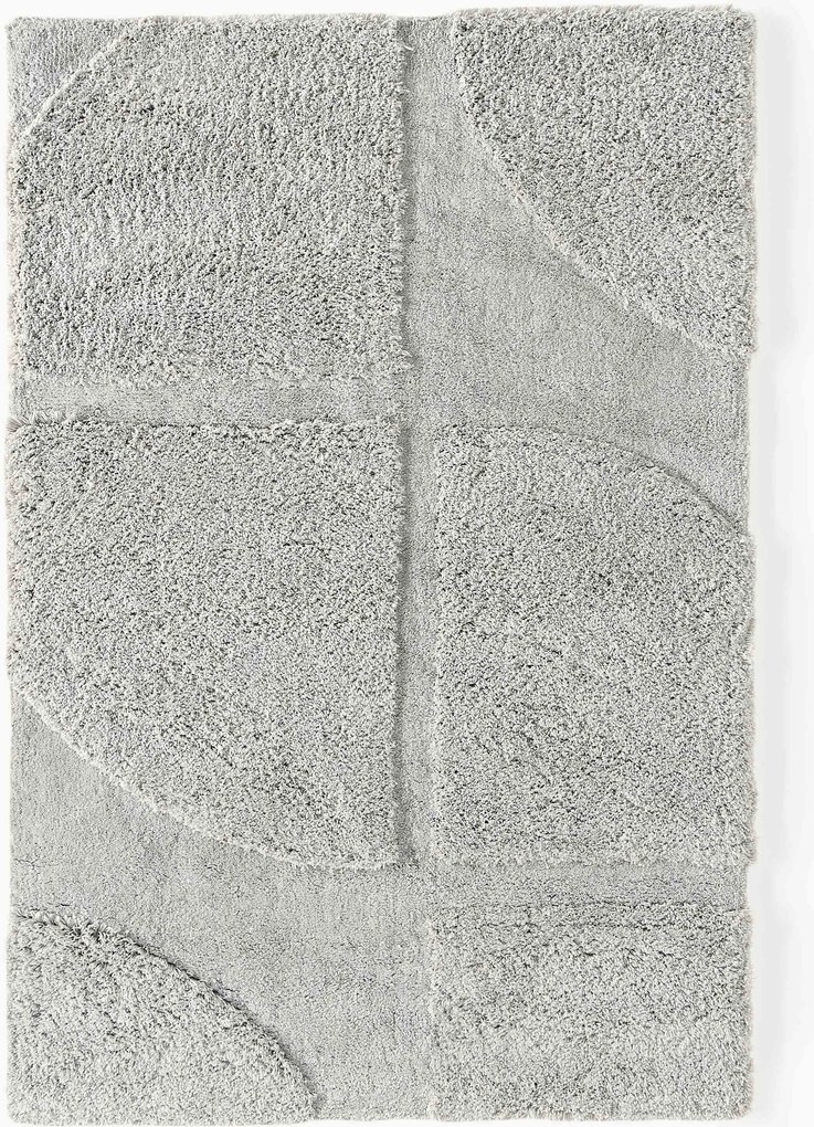 Tappeto soffice a pelo lungo con motivo in rilievo Jade