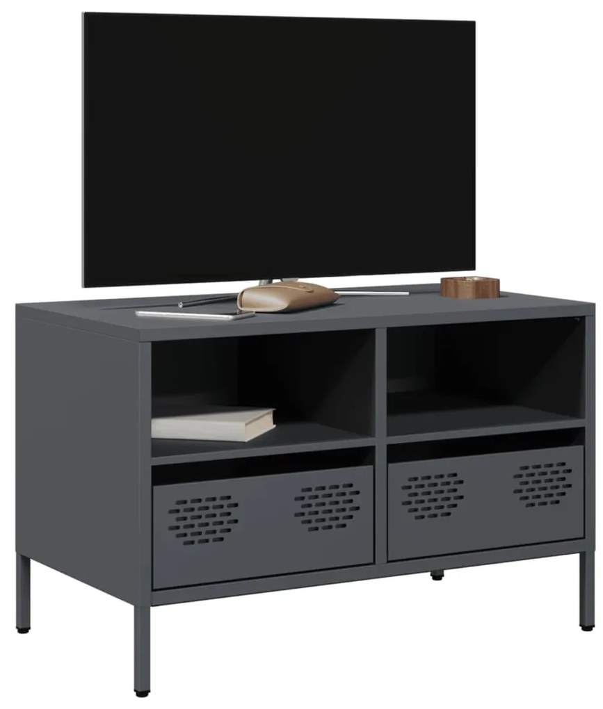 Mobile Tv Antracite 68x39x43,5 Cm İn Acciaio Laminato A Freddo /