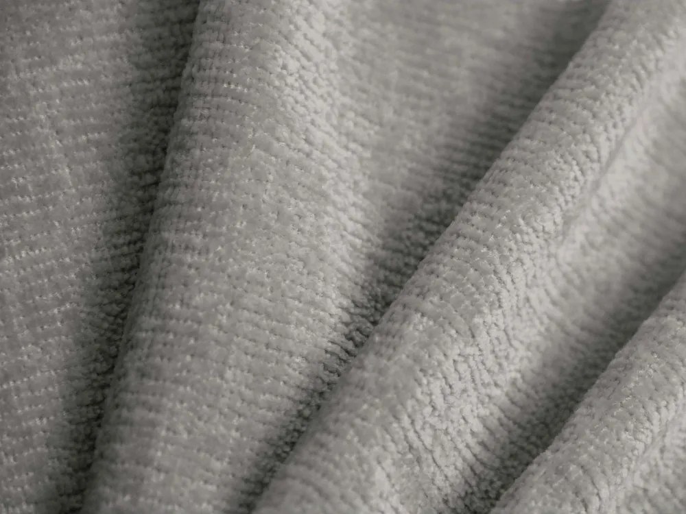 Letto matrimoniale imbottito grigio chiaro con contenitore con rete inclusa 180x200 cm Ovalo – Micadoni