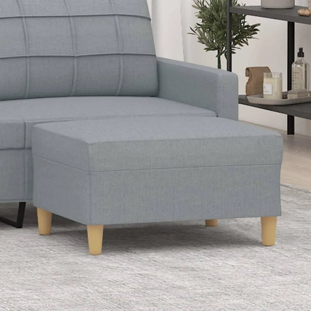 Poggiapiedi Grigio Chiaro 70x55x41 Cm İn Tessuto /