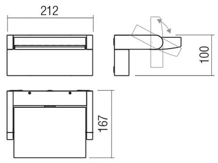 Redo 90585 - Applique da esterno a LED FLIP LED/20W/230V 3000K IP54 marrone