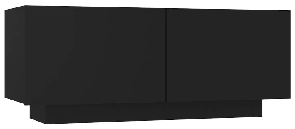 Comodino nero 100x35x40 cm in truciolato