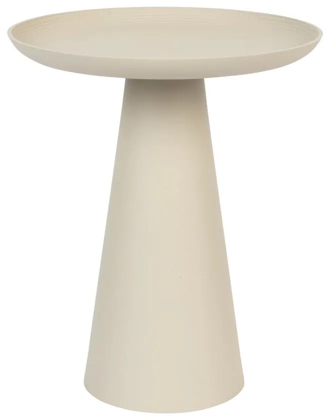 Tavolino in alluminio beige , ø 34,5 cm Ringar - White Label