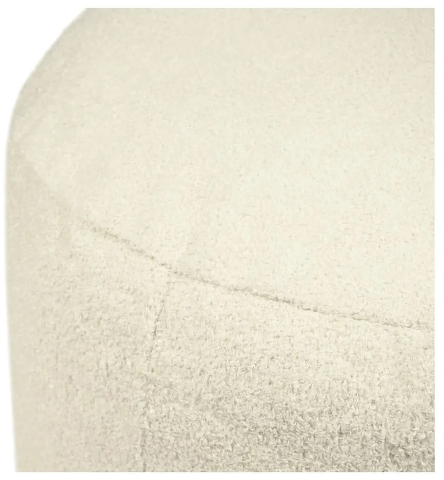 Poggiapiedi marrone con rivestimento in bouclé Om 60 – SLOWDOWN