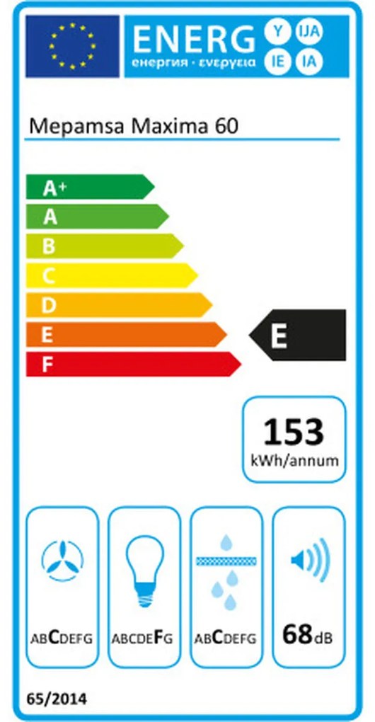 Cappa Classica Mepamsa MAXIMA 60V2 60 cm Acciaio